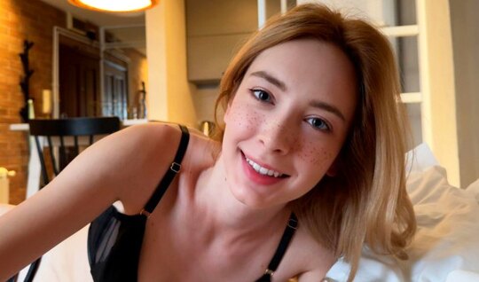 Young Russian girl is used to the guy to delight the morn...