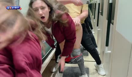 Young bitch is ready to suck in public for shopping