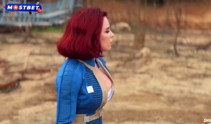 Russian red -haired girl actively jumps on a dick