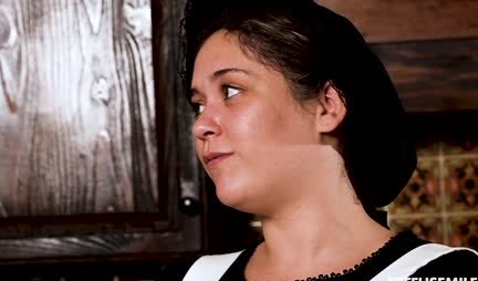 The housekeeper stood cancer in front of the young owner of the house