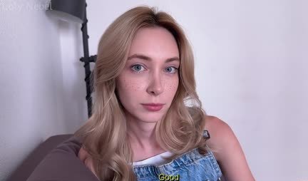 Russian blonde is not averse to substitute pussy for the sake of high