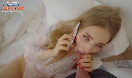 Russian beauty received a cumshot for her face after sex