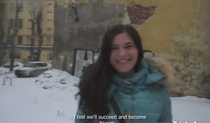 Russian girl was invited to have sex on porn casting