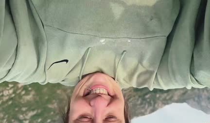 The guys took the girls to nature and fried in butt