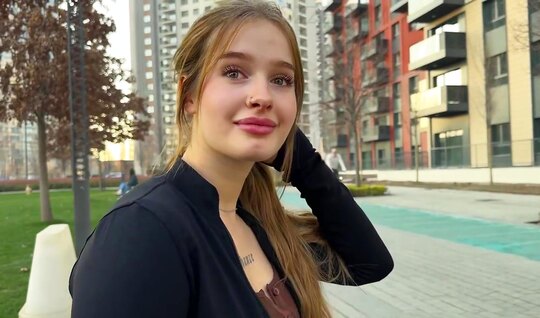 Offered a Russian bitch and she agreed to suck him