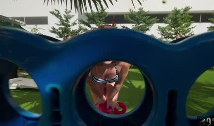 The girl is ready to have sex with a new friend in public