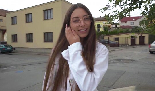 A young modest with glasses could not resist the pickuper