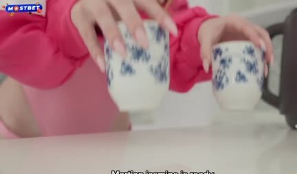 Red -haired Russian bitch got cancer for a bright buzz