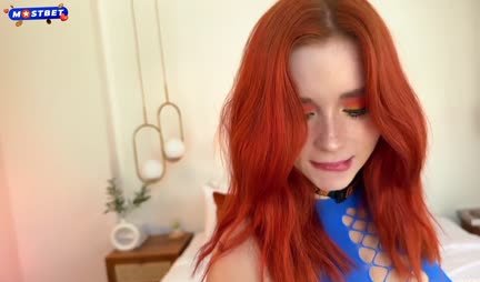 Red -haired Russian bitch got cancer for a bright buzz