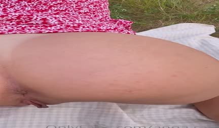 Russian girl seductively with cancer fucks in nature