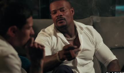 Negro with a powerful bolt has perfectly shoved bright beauty on vacation