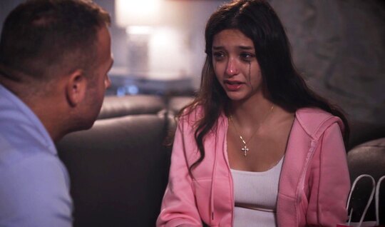 The young stepdaughter found comfort in the arms of her s...