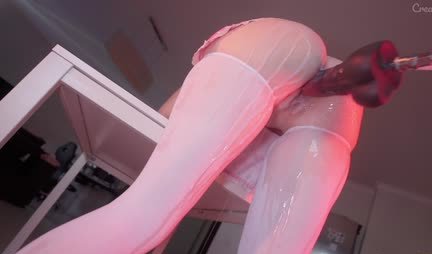 Girl during hot masturbation rummages violently