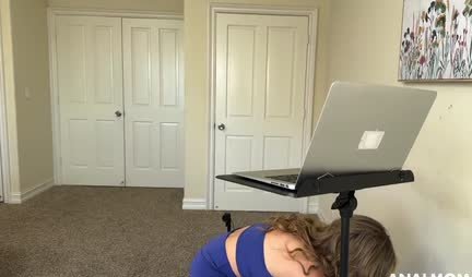 Busty mother muddied anal sex with a young guy