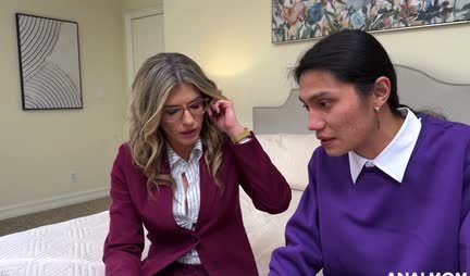 Busty mother muddied anal sex with a young guy