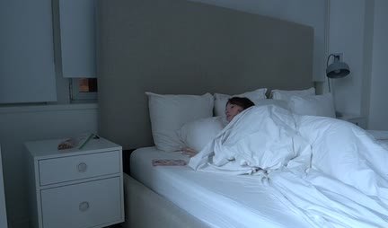 Slender girl with beautiful boobs masturbates pussy