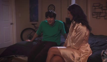 A passionate mother with big tits was pleased with a stepson