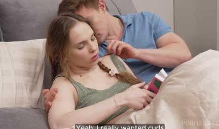 A guy with a big dick fried a young girlfriend in a cap