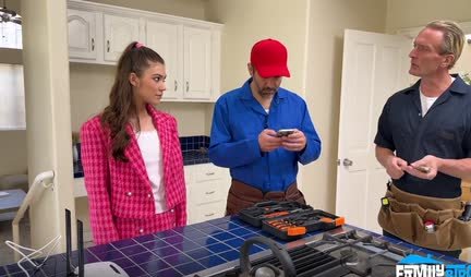 The young chick was fun with the brutal builder