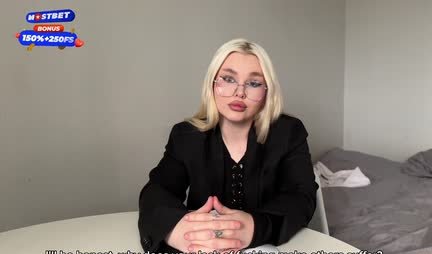 Russian bitch is ready to suck and fuck for work