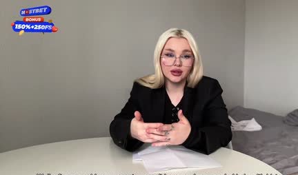 Russian bitch is ready to suck and fuck for work