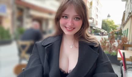 Russian cutie with great tits fell for a pickup truck
