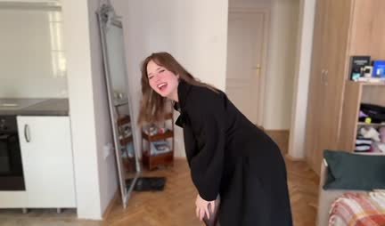 Russian cutie with great tits fell for a pickup truck