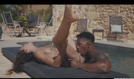 Skinny girl with small tits had a great fuck with a black man