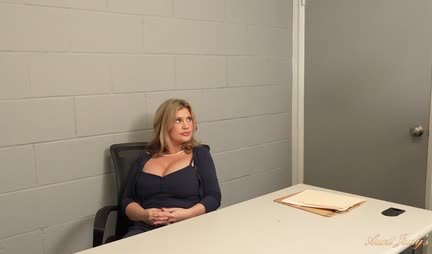 A mature woman decided to check a guy’s penis during an interview in the office