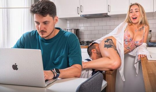 Russian girl cheated on her boyfriend with a simple plumber