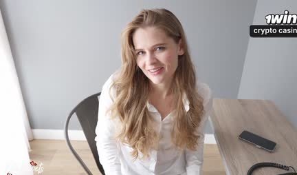 Slender Russian girl in stockings is ready for hot fun