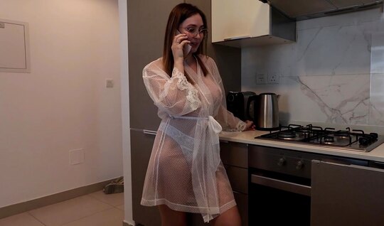 While her husband is not at home, a Russian woman and a y...