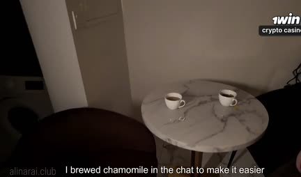 A big-assed Russian woman deftly straddles a guy's strong trunk