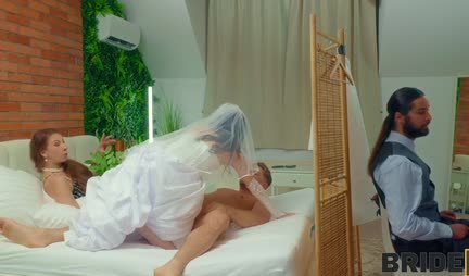 The bride in stockings managed to cheat on her groom before the wedding