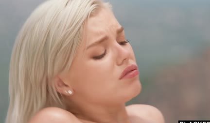 A young blonde tried anal sex with a black man