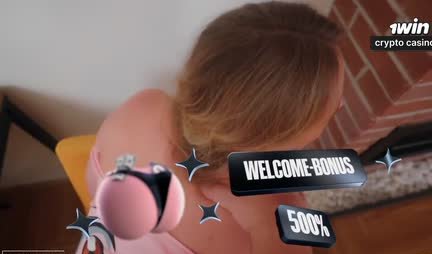 Russian busty blonde gives a great blowjob to her boyfriend