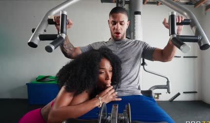 The mulatto woman charmed the guy with her big tits