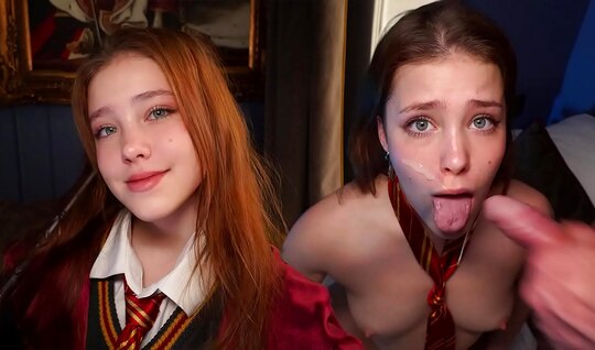 Modest red-haired girl is ready to suck even after anal