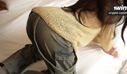 The Asian woman immediately felt her pussy getting wet when she saw the dick