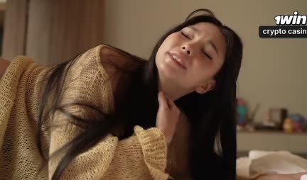 The Asian woman immediately felt her pussy getting wet when she saw the dick