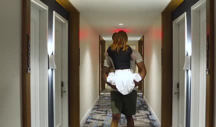 The red-haired slut had an orgasm from the big dick of a black man