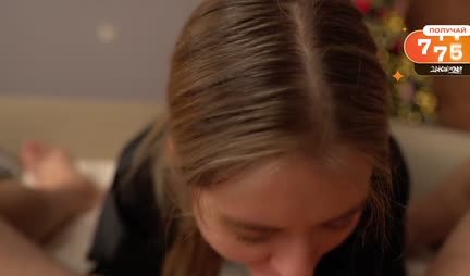 A young girl in a doggy style experienced real pleasure