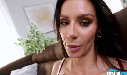 Stepmom demanded that he touch her big tits