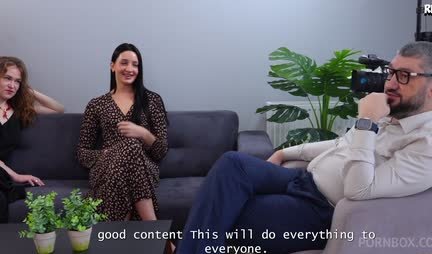 Psychological training ended with a threesome with anal