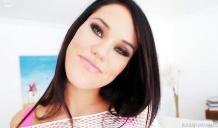 Friends the members indulge double penetration young brunette