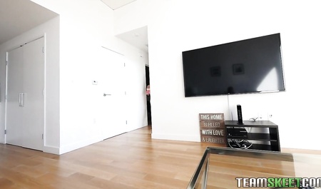 Young stripper rides half an hour of gentle pussy of blonde on his cock