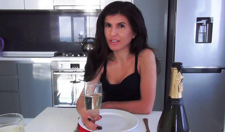 The man was treated to champagne and beautiful sexe fucke...