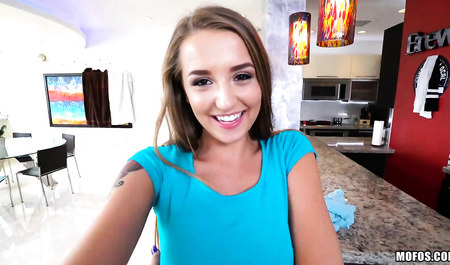 Young chick makes love with a bald guy