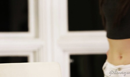 Cute guest seduce the hostess lesbian sex