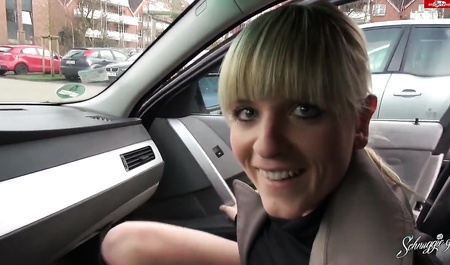 The couple has sex in the car in a public place